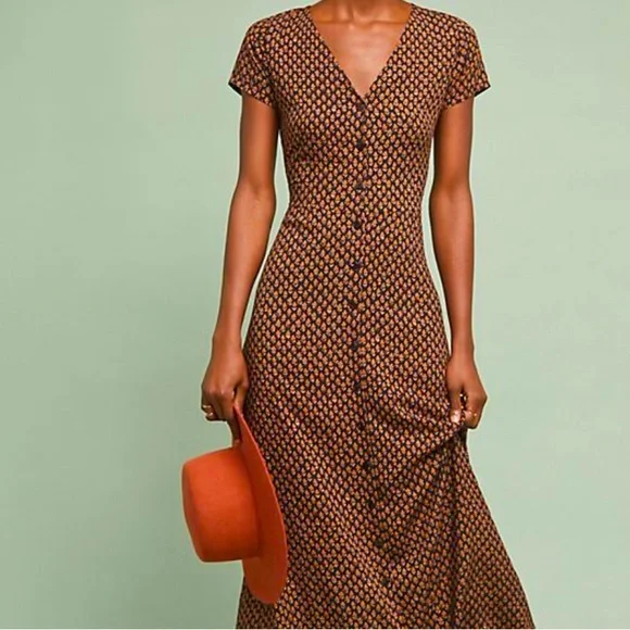 Frye Printed Button Up Maxi Dress - Picture 1 of 1